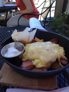Talls had a cast iron breakfast, complete with actual cast iron pan.