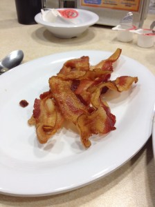 There was also bacon.  A lady needs protein.
